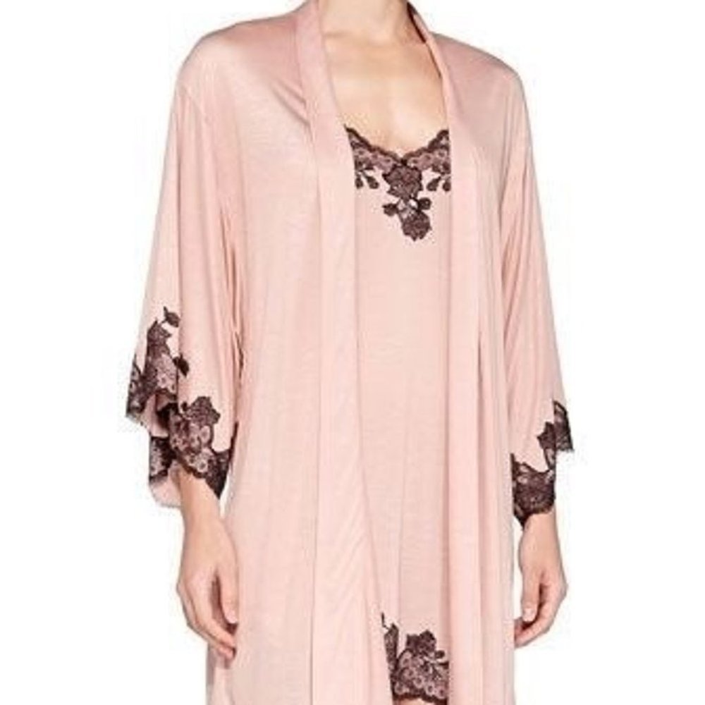 Rare Victorias Secret Sheer Robe Lace Kimono‎ One Size
